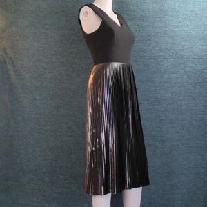 ANTONIO MELANI Black and Silver Midi Dress